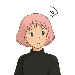 悩む人
